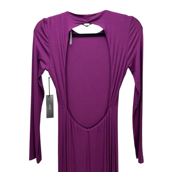 NWT Lulu’s Purple 3/4 Sleeve Open Back Dress Size Medium - Picture 5 of 7